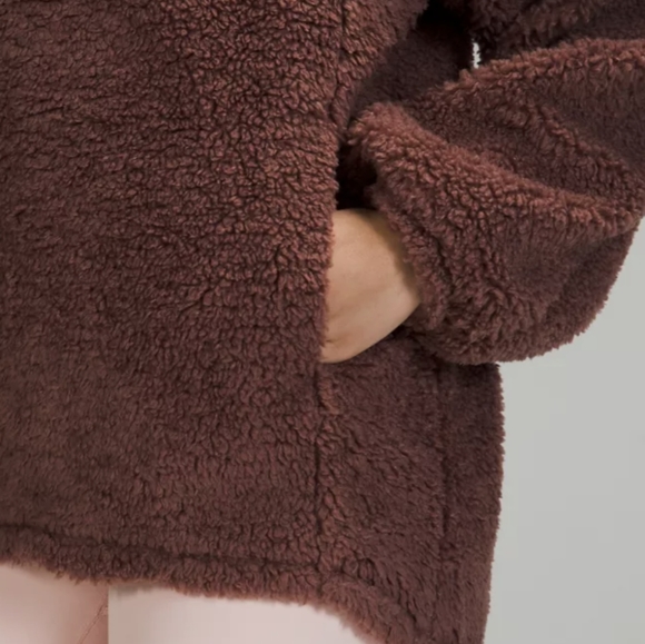 brown sherpa pullover with pockets | lululemon athetica - Picture 6 of 6
